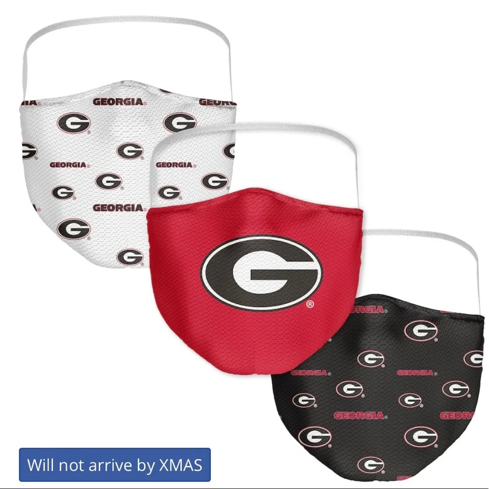 Georgia Bulldogs masks set of three